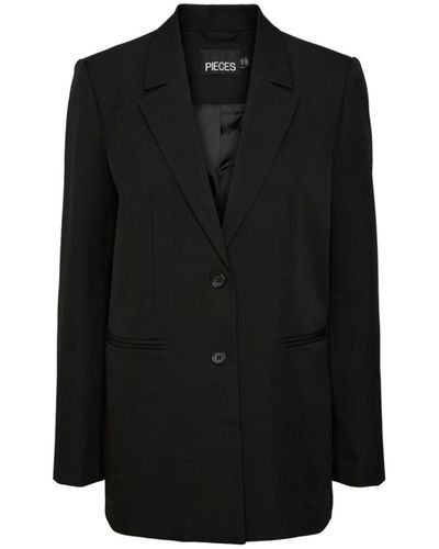 Pieces Blazer con pizzo - Nero