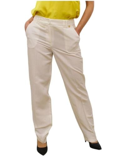 Manila Grace Pantalones elegantes para mujeres - Blanco