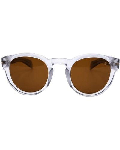 David Beckham Graue quadratische transparente sonnenbrille - Braun