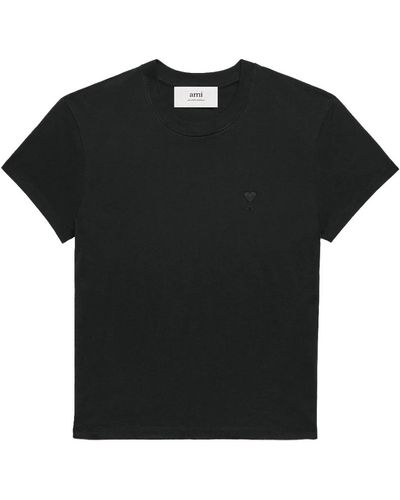 Ami Paris T-shirt e polo in cotone nero