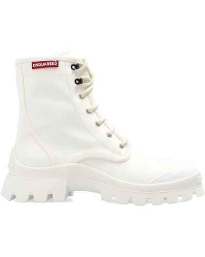 DSquared² Lace-Up Boots - White