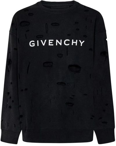 Givenchy Zerstörter schwarzer sweatshirt