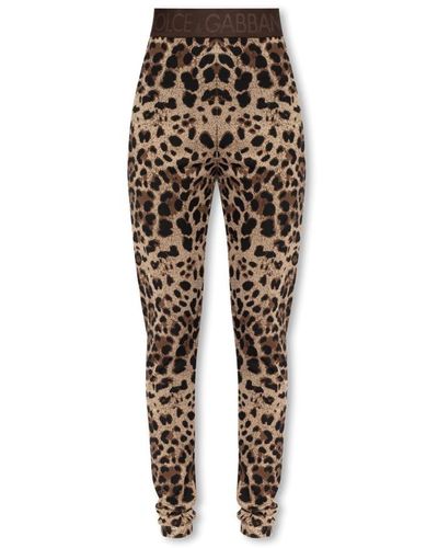 Dolce & Gabbana Leggings stampa leopardo - Neutro