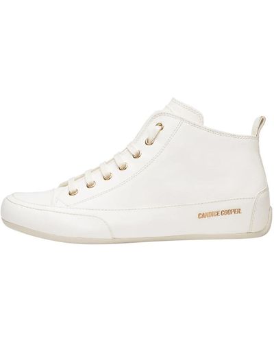 Candice Cooper Sneakers mid-top in pelle bianca - Bianco