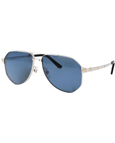Cartier Stylische sonnenbrille ct0461s - Blau