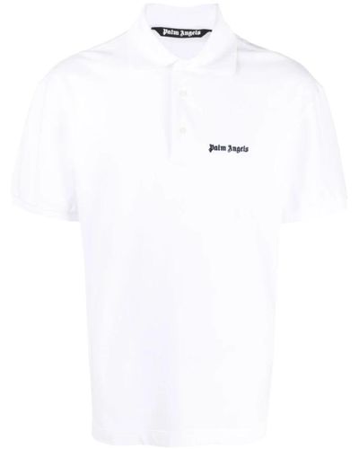 Palm Angels Polo-Shirt mit gesticktem Logo - Weiß