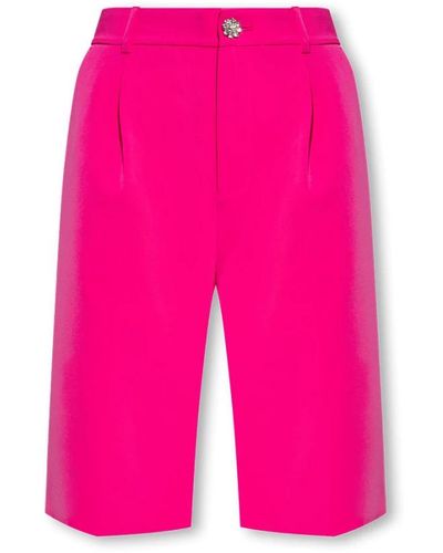 Custommade• Shorts nilda con pliegues delanteros - Rosa