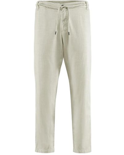 Bomboogie Pantaloni chino con elastico e cordino in vita - Grigio