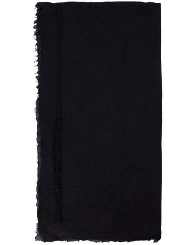 Ann Demeulemeester Sasha scarf in black wool mix - Nero