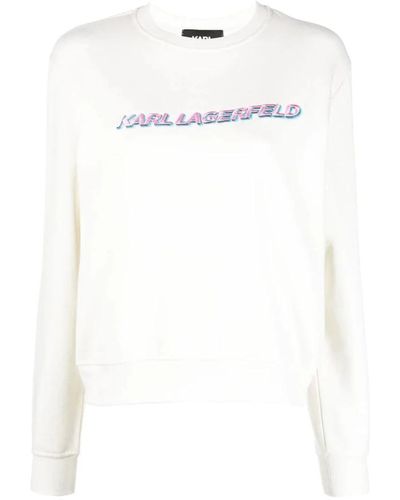 Karl Lagerfeld Felpe col cappuccio - Bianco