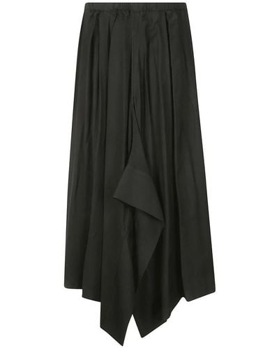 Yohji Yamamoto Midi Skirts - Black