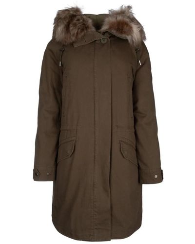 Yves Salomon Jackets > winter jackets - Marron