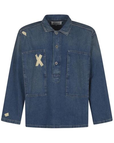 Maison Margiela Denim Shirts - Blue