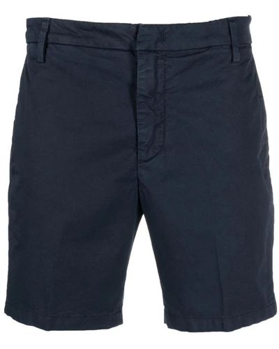 Dondup Bermuda shorts aus baumwolle mit reißverschluss - Blau