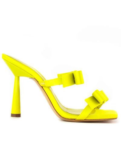 Gia Borghini Heeled Mules - Yellow