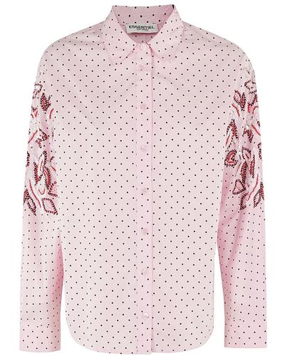 Essentiel Antwerp Verziertes hemd - Pink