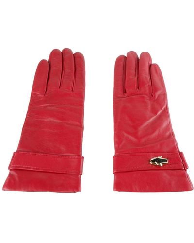 Class Roberto Cavalli Red Lambskin Glove - Rot