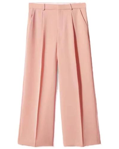 Mango Trousers > wide trousers - Rose