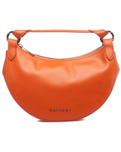 Orciani Handtasche mit reißverschluss und logo-details - Orange