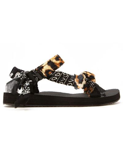 ARIZONA LOVE Leopard print sandalen mit breiten riemen und bequemer sohle - Braun