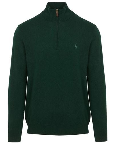 Ralph Lauren Woll-Zip-Pullover - Grün