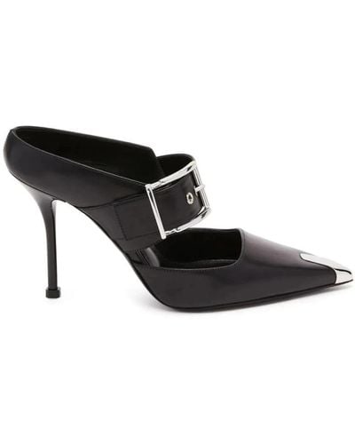 Alexander McQueen Heeled Mules - Black