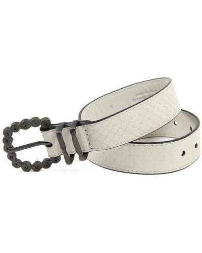 Bottega Veneta Cintura in pitone con dettaglio - Metallizzato