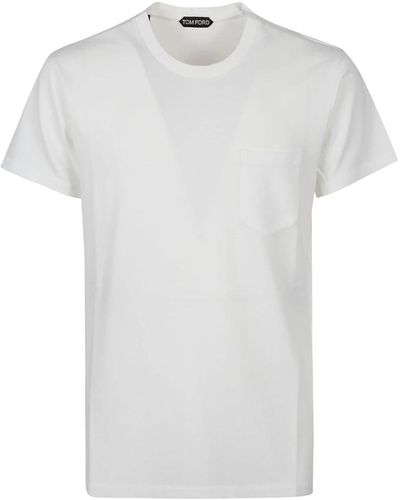 Tom Ford Lässiges baumwoll-t-shirt - Weiß