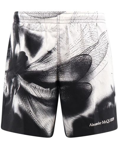 Alexander McQueen Bunte badebekleidung mit verstellbarem bund - Grau