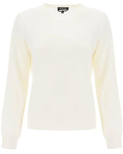 A.P.C. Knitwear > round-neck knitwear - Blanc