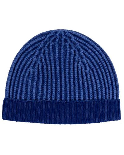 Dondup Stilvolle arbeitsstoff beanie - Blau