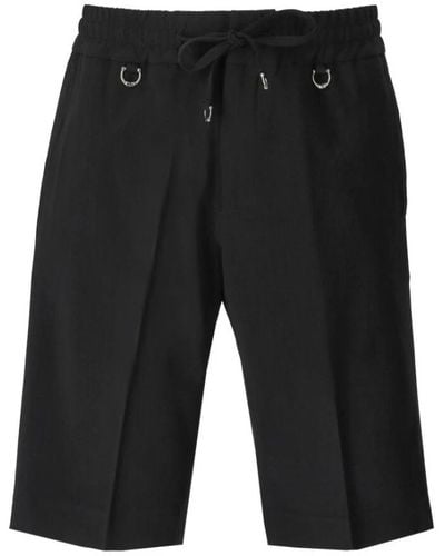 John Richmond E Bermuda-Shorts aus Wollmischung - Schwarz
