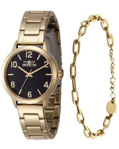 INVICTA WATCH Wildflower 47273 nero orologio donna quarzo - 34mm - con braccialetto coordinato - Metallizzato