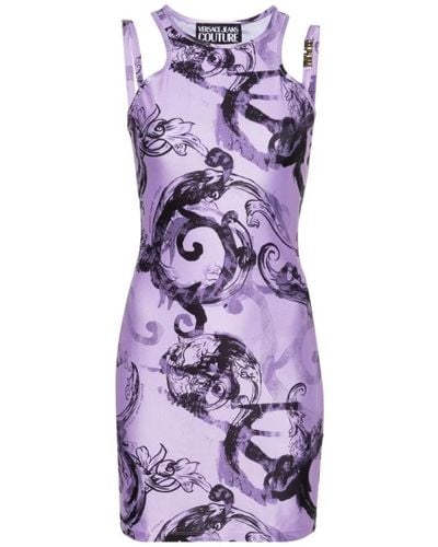 Versace Short Dresses - Purple