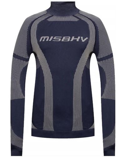 MISBHV T-shirt a maniche lunghe sport attivo classico - Blu