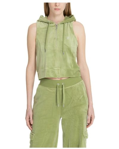 Juicy Couture Swarovski logo hoodie mit kordel - Grün