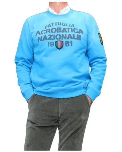 Aeronautica Militare Vintage gewaschener sweatshirt - Blau
