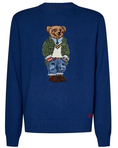 Ralph Lauren Blaues sweatshirt für männer