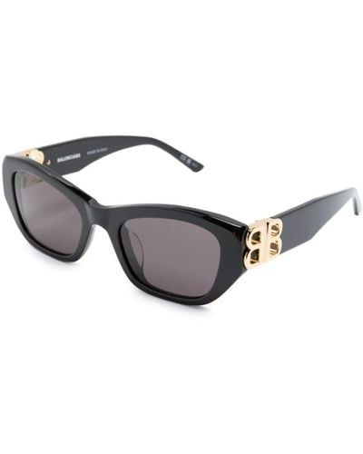 Balenciaga Schwarze sonnenbrille mit zubehör - Grau