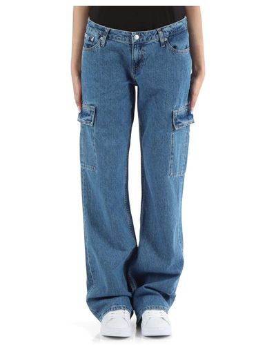 Calvin Klein Baggy extreme low rise jeans - Blau