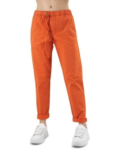 White Sand Straight Pants - Orange