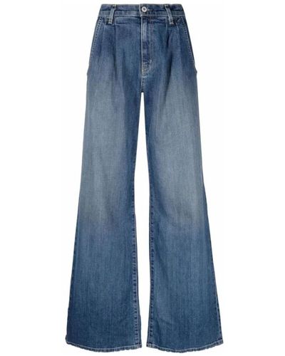 Nili Lotan Klassische blaue wide leg jeans