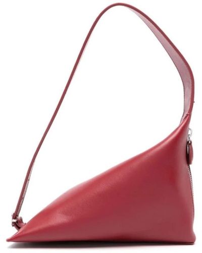 Courreges Baby shark leder schultertasche - Rot