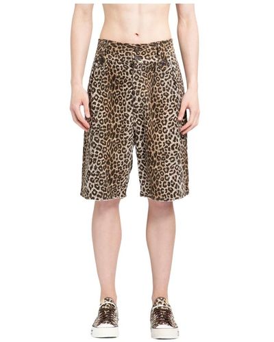 Visvim Leopardenmuster shorts - Natur