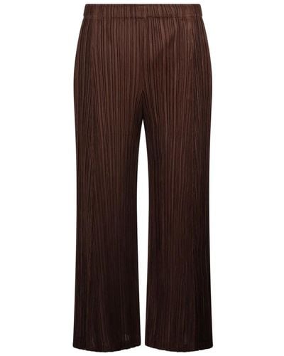 Issey Miyake Trousers > wide trousers - Marron