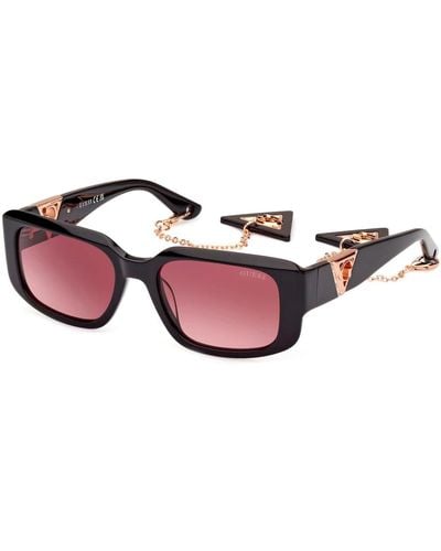 Guess Schwarze/rote shaded sonnenbrille