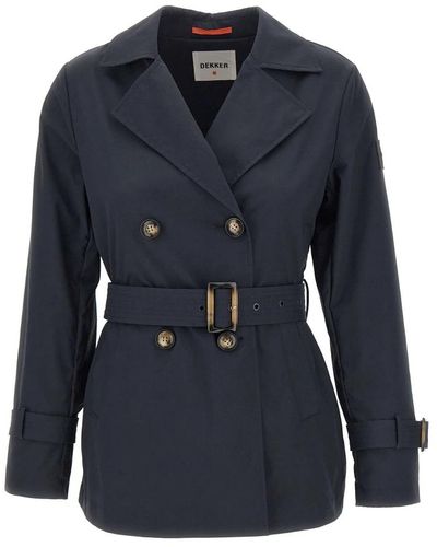 Dekker Coats > trench coats - Bleu
