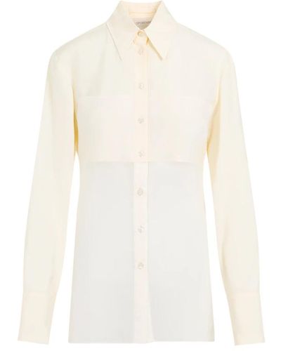 Sportmax Vanilla white sheer panel shirt - Weiß