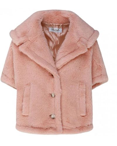 Max Mara Faux fur & shearling jackets - Pink