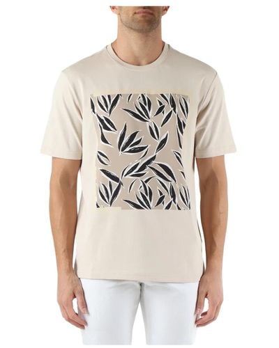 Antony Morato T-shirt in cotone relaxed fit con applicazione a contrasto - Neutro